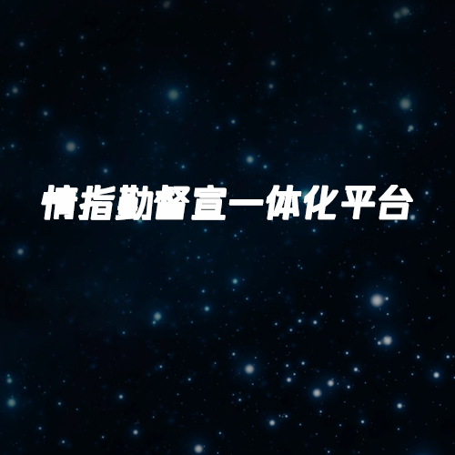 情指勤督宣一体化平台
